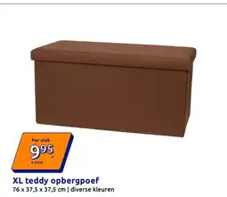 Action XL teddy opbergpoef aanbieding