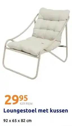 Action Loungestoel met kussen aanbieding