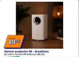 Action Denver projector 4K - draadloos aanbieding