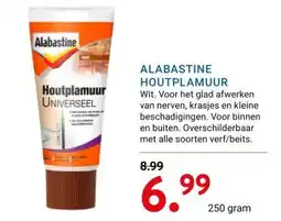 Kluswijs ALABASTINE HOUTPLAMUUR aanbieding