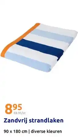 Action Zandvrij strandlaken aanbieding