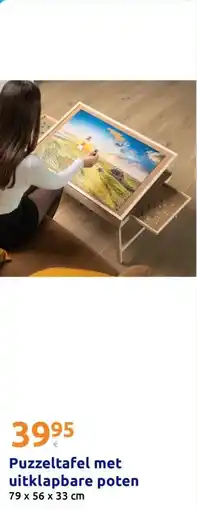 Action Puzzeltafel met uitklapbare poten aanbieding