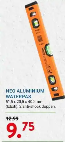 Kluswijs NEO ALUMINIUM WATERPAS aanbieding