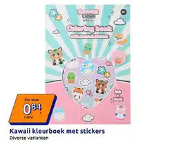 Action Kawaii kleurboek met stickers aanbieding