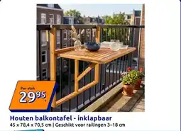 Action Houten balkontafel - inklapbaar aanbieding