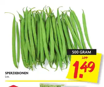 Dekamarkt Sperziebonen 500 gram aanbieding