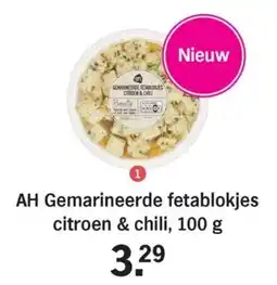 Allerhande AH Gemarineerde fetablokjes citroen & chili aanbieding