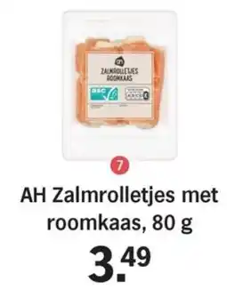 Allerhande AH Zalmrolletjes met roomkaas aanbieding