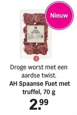 Allerhande AH Spaanse Fuet met truffel aanbieding