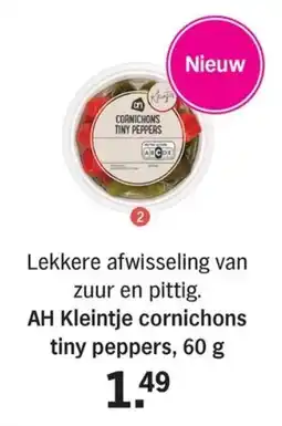Allerhande AH Kleintje cornichons tiny peppers aanbieding