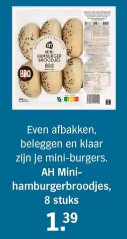 Allerhande AH Mini hamburgerbroodjes aanbieding