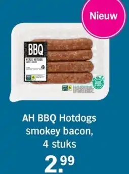 Allerhande AH BBQ Hotdogs smokey bacon aanbieding