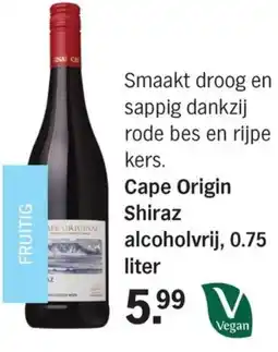 Allerhande Cape Origin Shiraz alcoholvrij aanbieding