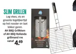 Allerhande AH BBQ Grillklem of AH BBQ Rollende grillmand rvs aanbieding