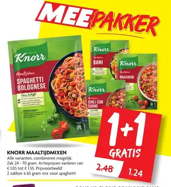 Dekamarkt Knorr Maaltijdmixen Alle varianten, combineren mogelik zak 24 - 70 gram aanbieding