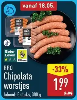 ALDI BBQ Chipolata worstjes aanbieding
