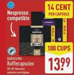 ALDI Barissimo Koffiecapsules aanbieding