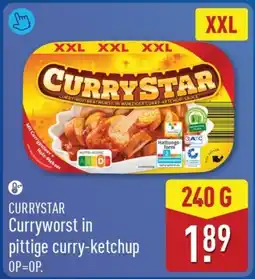 ALDI Currystar Curryworst in pittige curry-ketchup aanbieding