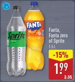 ALDI Fanta, Fanta zero of Sprite aanbieding