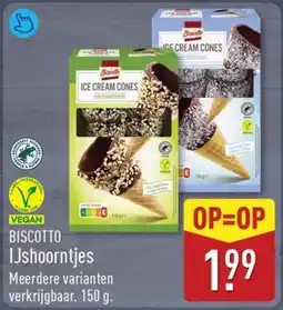 ALDI Biscotto IJshoorntjes aanbieding