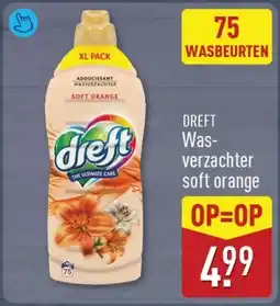 ALDI Dreft Wasverzachter soft orange aanbieding