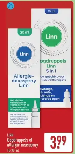 ALDI Linn Oogdruppels of allergie neusspray aanbieding