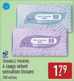 ALDI Triangle Pharma 4-laags velvet sensation tissues aanbieding