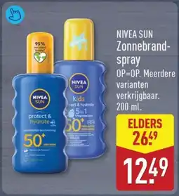 ALDI Nivea sun Zonnebrand Spray aanbieding