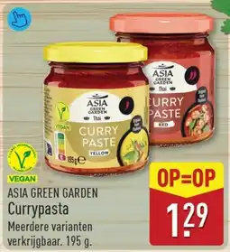 ALDI Asia Green Garden Currypasta aanbieding