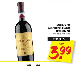 Dekamarkt Colimoro montepulciano d'abruzzo Fles 75 cl aanbieding