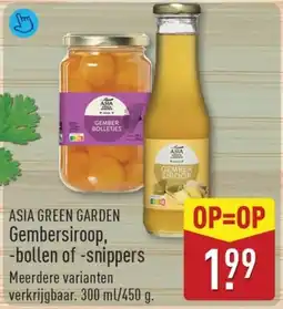 ALDI Asia green garden gembersiroop, bollen of snippers aanbieding