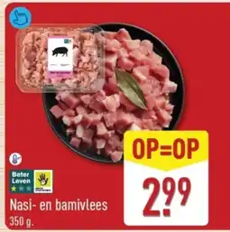 ALDI Nasi en bamivlees aanbieding