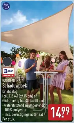 ALDI Gardenline Schaduwdoek aanbieding