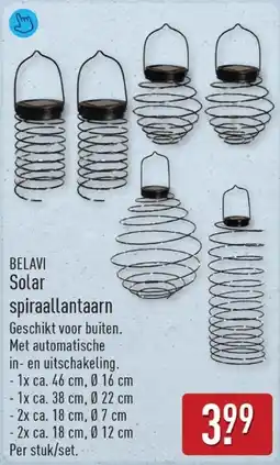ALDI Belavi Solar spiraallantaarn aanbieding