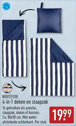 ALDI Novitesse 4-in-1 deken en slaapzak aanbieding