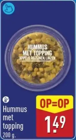 ALDI Hummus met topping aanbieding