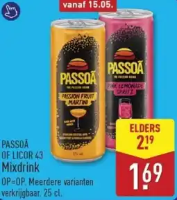 ALDI Passoã of Licor 43 Mixdrink aanbieding