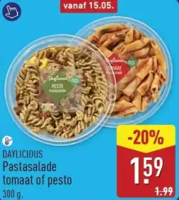 ALDI Daylicious Pastasalade tomaat of pesto aanbieding