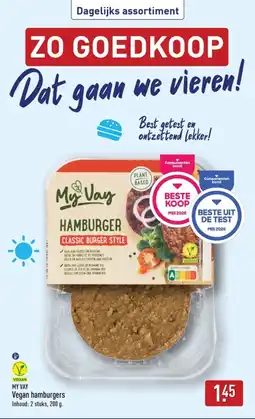 ALDI My Vay Vegan hamburgers aanbieding