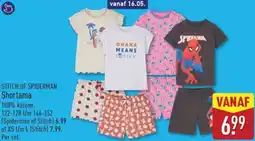 ALDI Stitch of spiderman Shortama aanbieding