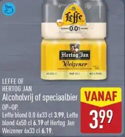 ALDI Leffe of Hertog jan Alcoholvrij of speciaalbier aanbieding
