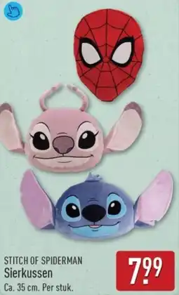 ALDI Stitch of Spiderman Sierkussen aanbieding