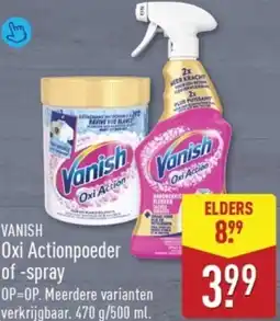 ALDI Vanish Oxi Actionpoeder of spray aanbieding
