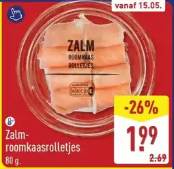 ALDI Zalm Roomkaas rolletjes aanbieding