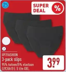 ALDI Up2fashion 3-pack slips aanbieding