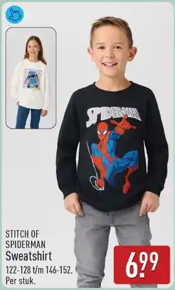 ALDI Stitch of Spiderman Sweatshirt aanbieding