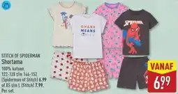 ALDI Stitch of Spiderman Shortama aanbieding