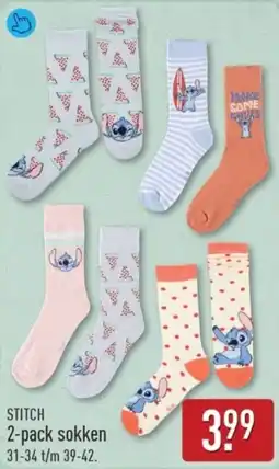 ALDI Stitch 2-pack sokken aanbieding