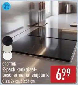 ALDI Crofton 2-pack kookplaatbeschermer en snijplank aanbieding