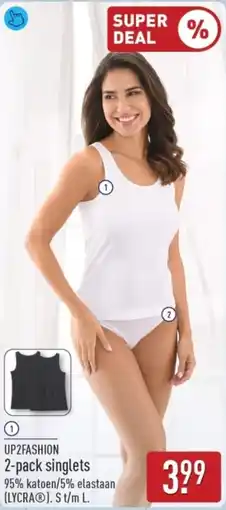 ALDI Up2fashion 2-pack singlets aanbieding